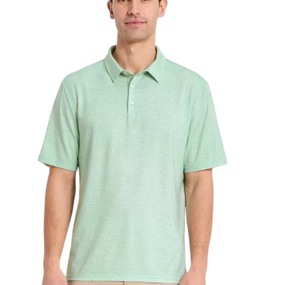 Goodfellow & Co Mens Comfort Polo Shirt Mint Green Heather‎ XXL Tall XXLT